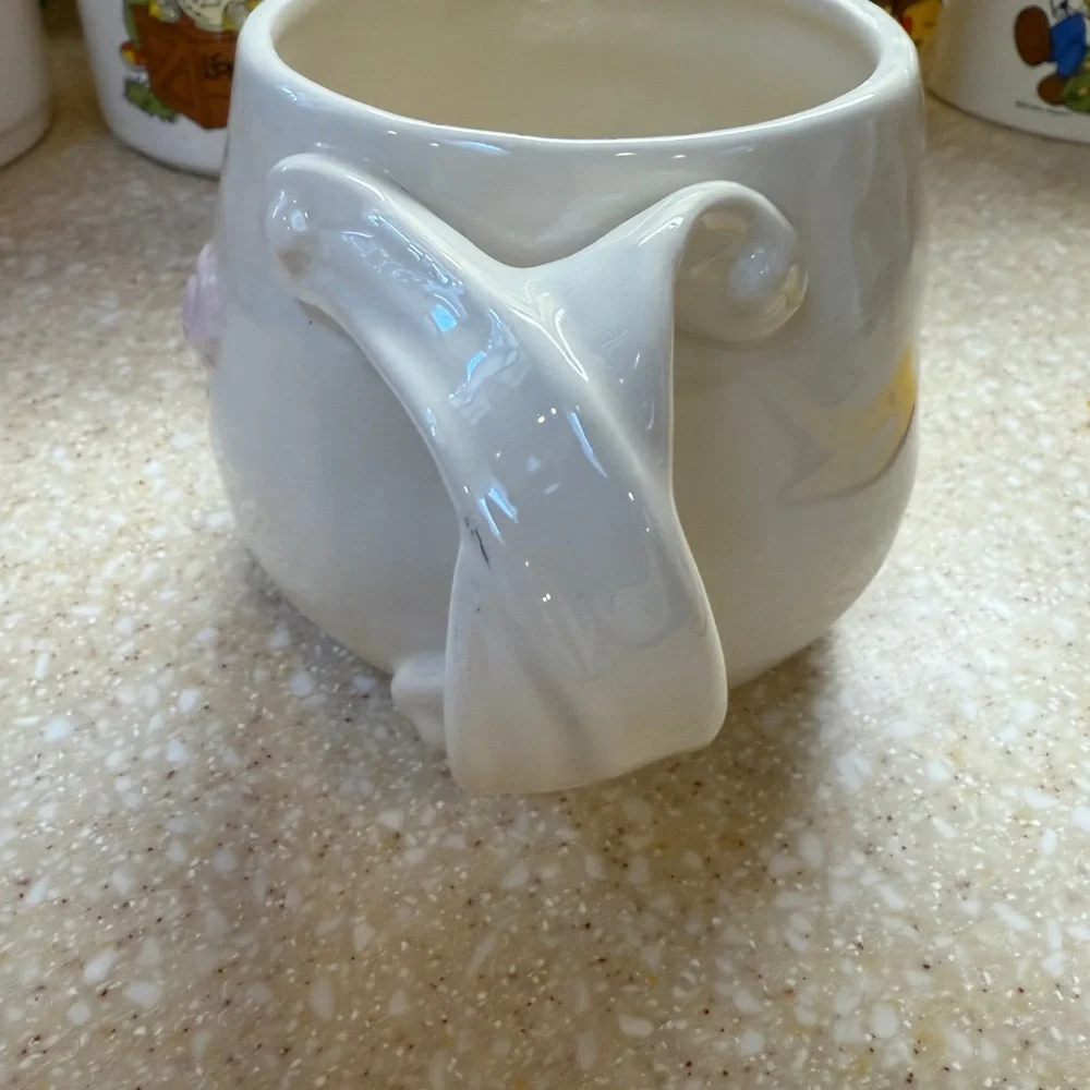 Pier 1 Snowman Mug Hand Painted Dolomite Christmas Holiday Festive Cup